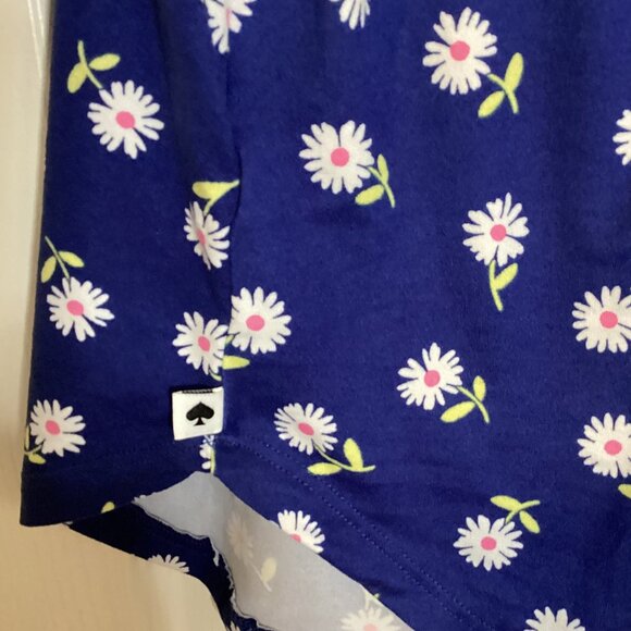 Kate Spade Women's Blue White Daisy Floral 2 Piece Short Leg Pajama Set PJ's - Picture 5 of 11